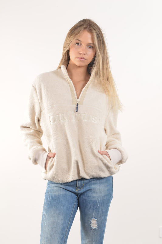 TEDDY ZIP SWEAT- Sand (UNISEX)