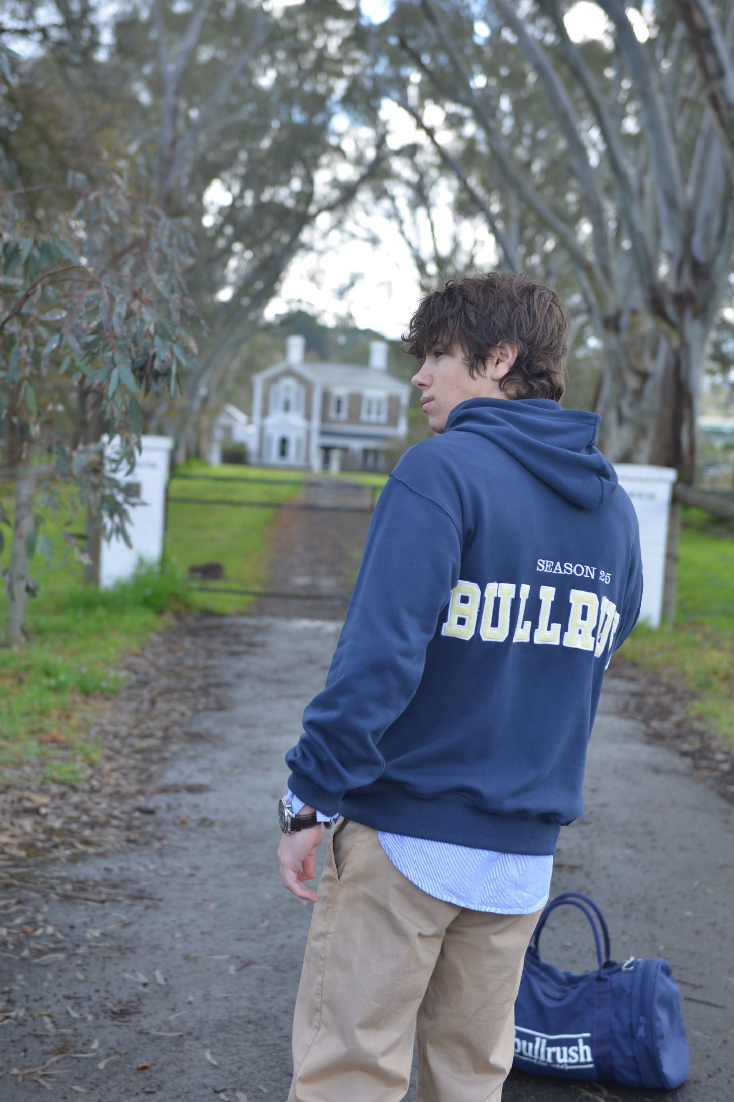 VARSITY HOODIE- Navy (UNISEX)