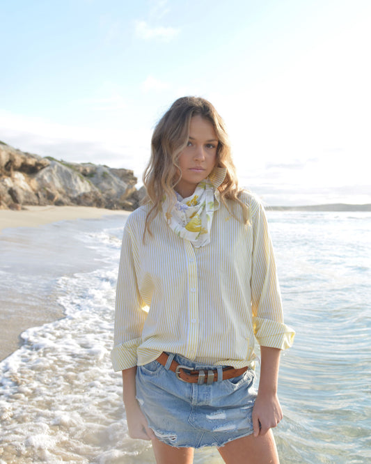 PENOLA 5mm PINSTRIPE SHIRT- Yellow